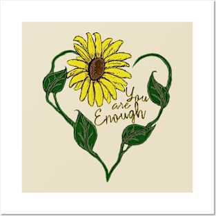 Sunflower: You are Enough Posters and Art